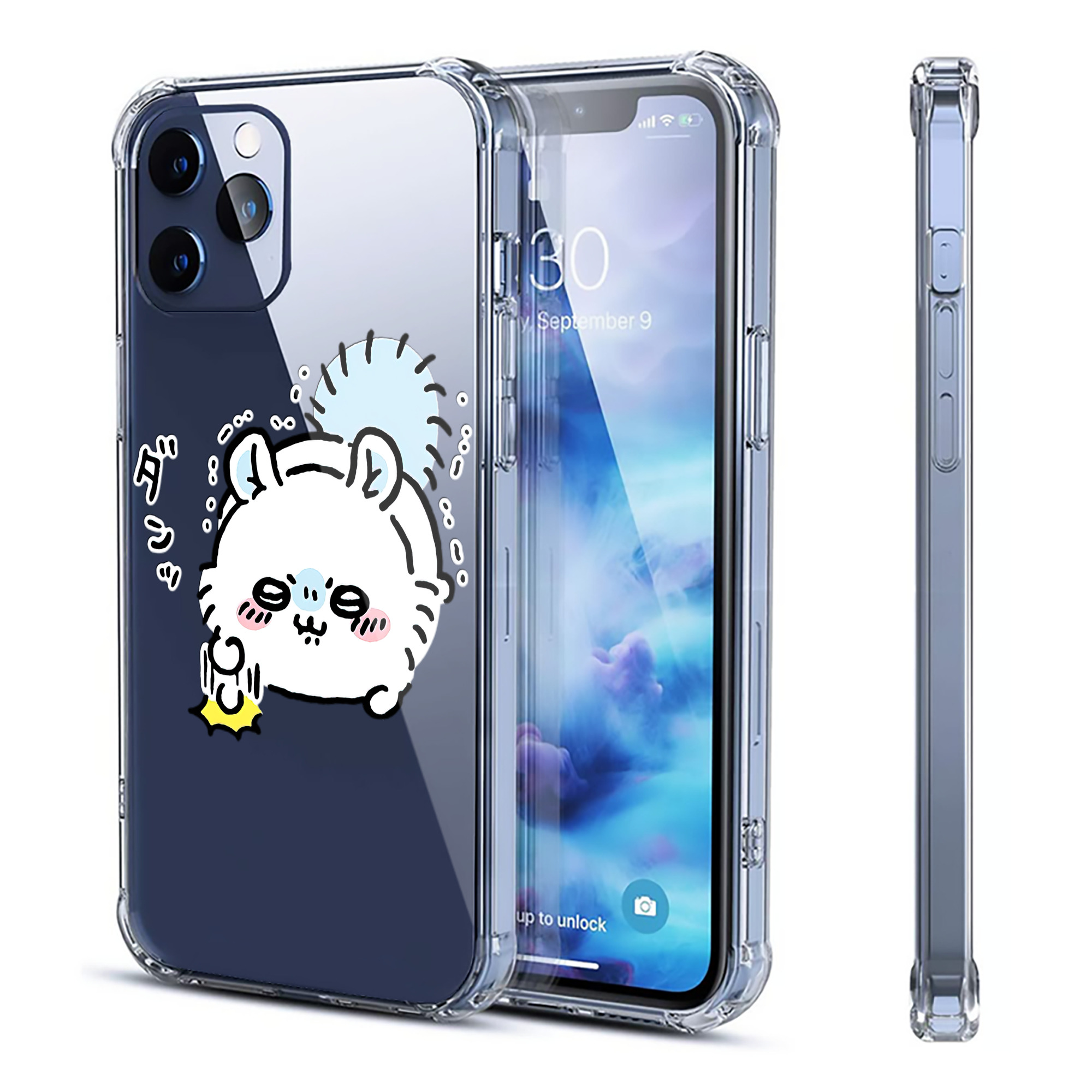 （画像用） ちいかわ モモンガ Chii-kawa Momonga 【iPhone 12シリーズ対応】透明スマホケース（クリアソフトケース）